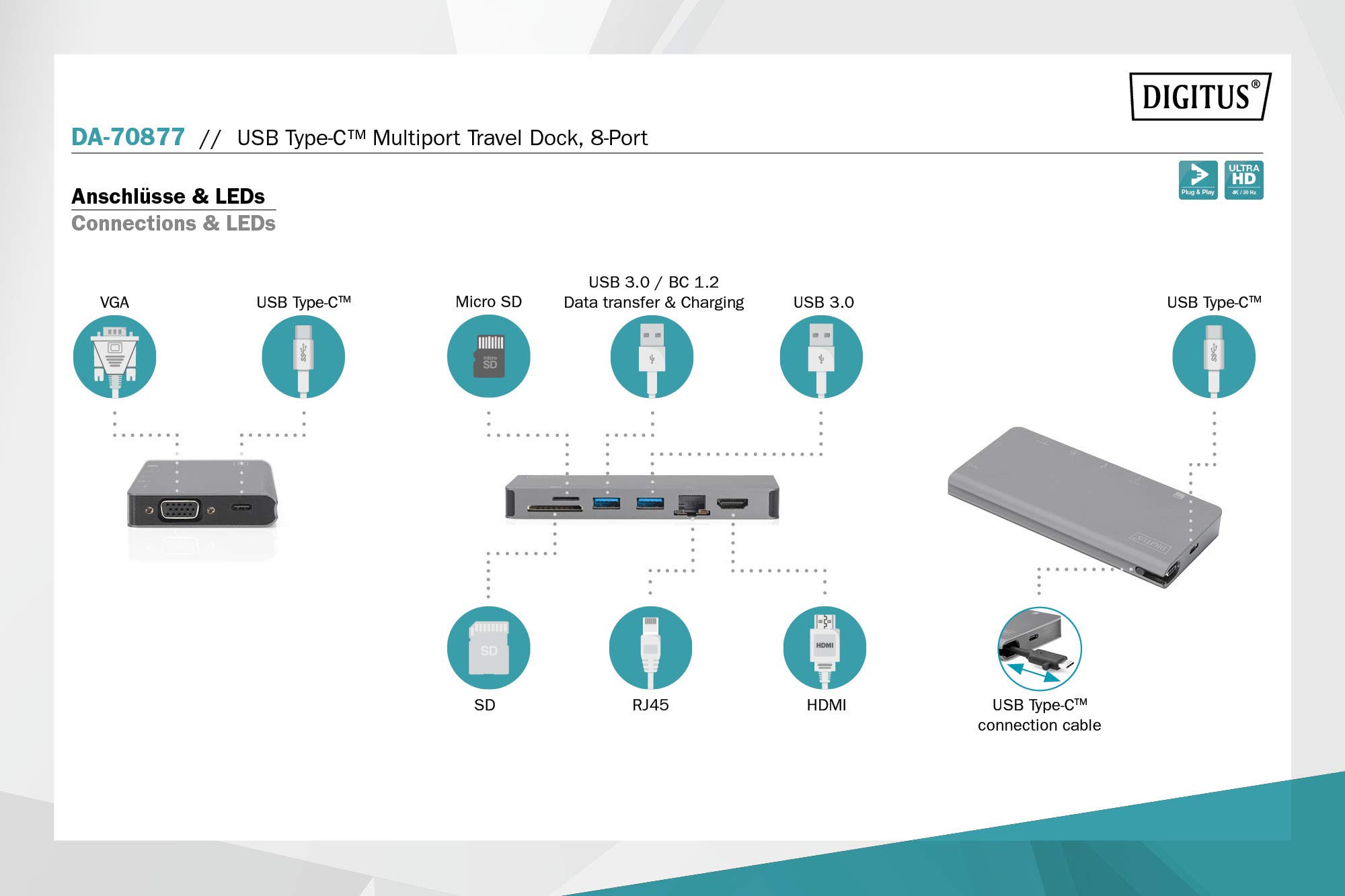 digitus-unique-usb-c-travel-dock-8-port-4k-gige image 2