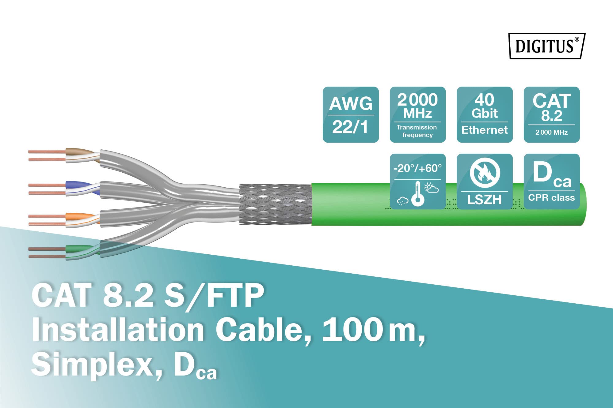 digitus-cat-8-2-verlegekabel-100-m-s-ftp-lszh-gr-n-40-gbit-s image 2