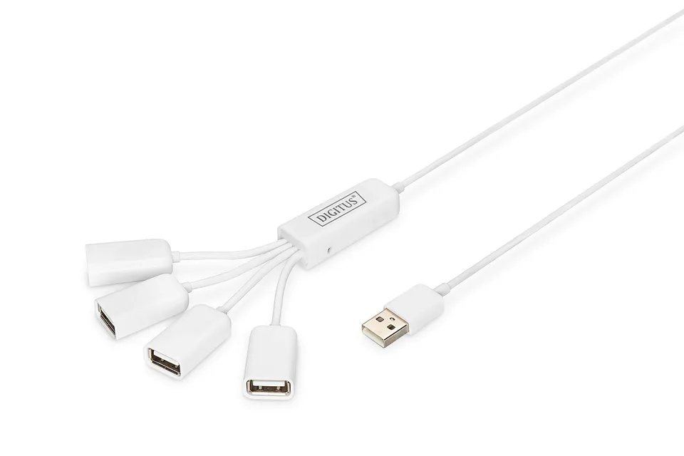 digitus-unique-spider-usb-hub-4-port-usb-2-0-wei-1-m-kabel image 1