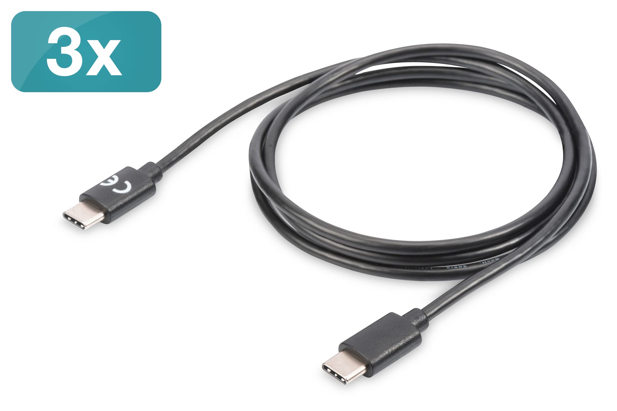 digitus-unique-usb-c-kabel-1-0m-3-st-ck-schwarz-480-mbit-s image 2