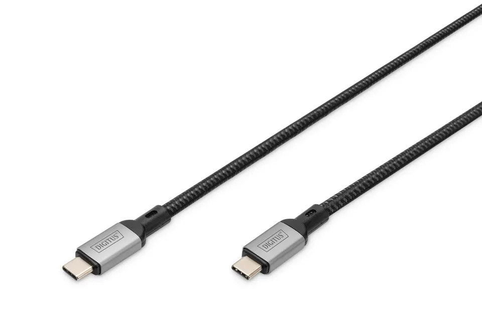 digitus-usb4-gen3-usb-c-kabel-1m-40gbit-s-240w-schwarz image 1