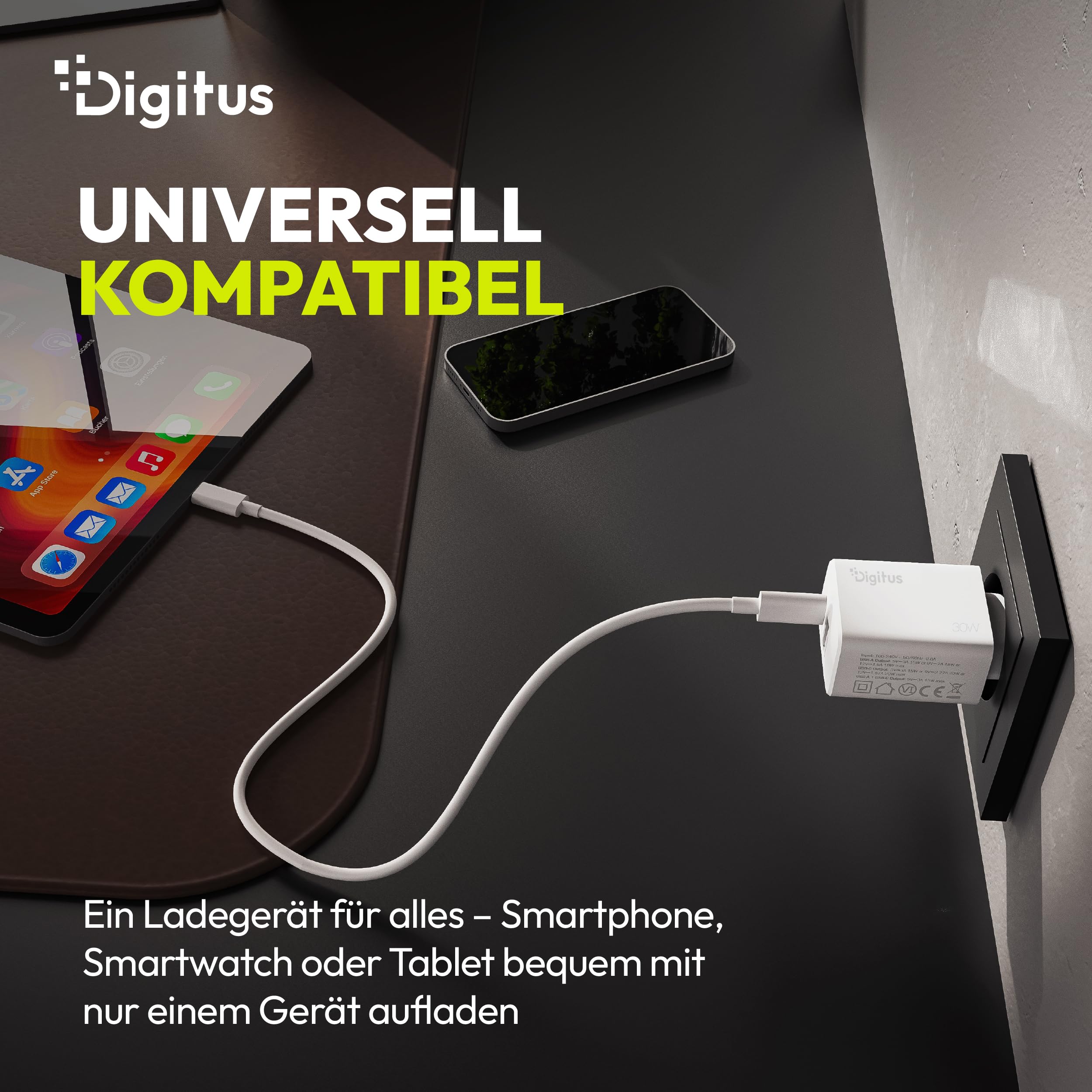 digitus-usb-c-ladeger-t-gan-ii-30w-1x-usb-c-1x-typ-a-2-ports image 7