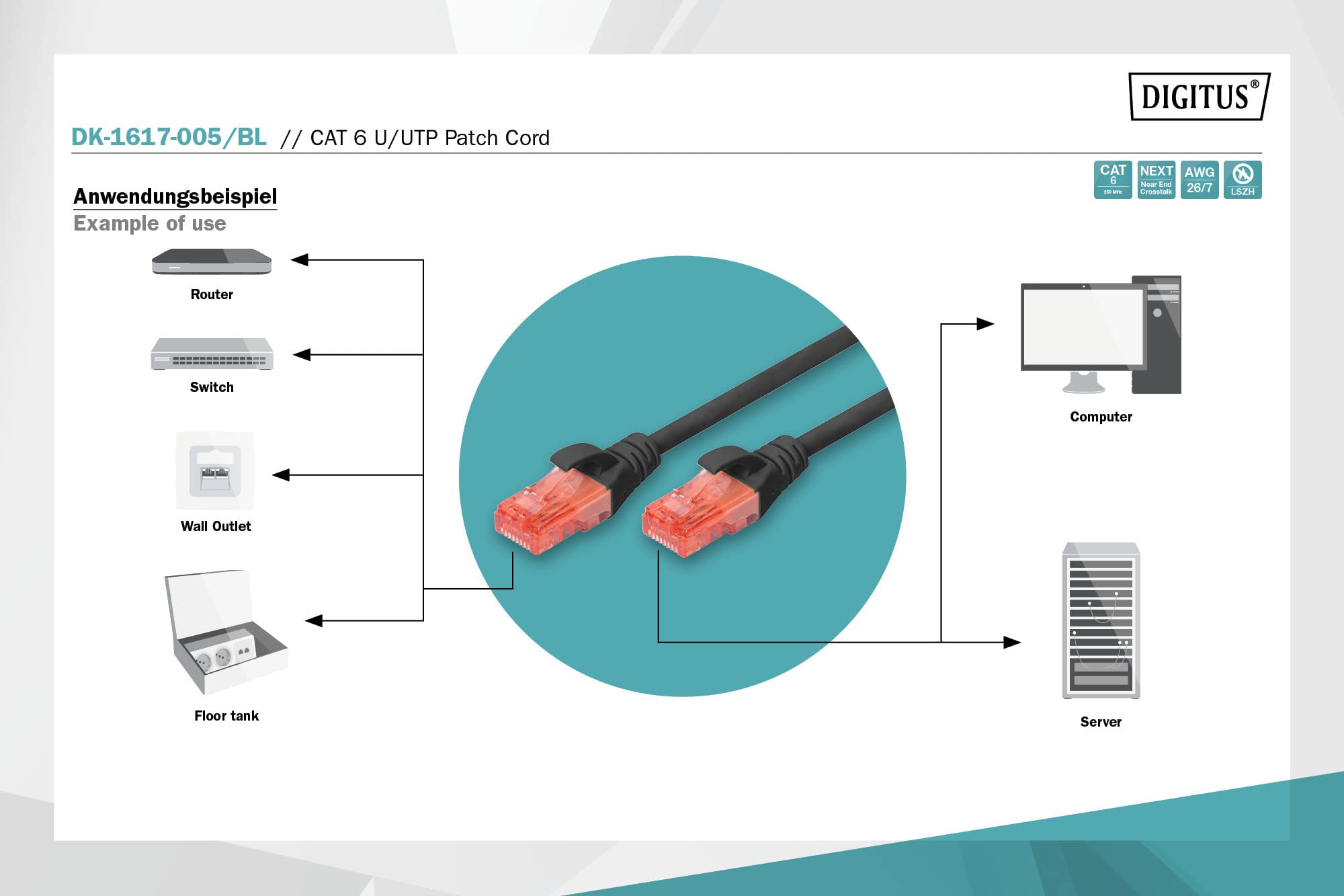 digitus-unique-lan-kabel-cat-6-0-5-m-schwarz-1-gbit-s image 3