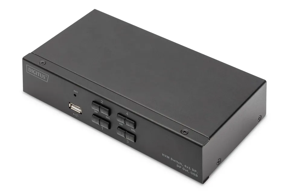digitus-displayport-kvm-switch-4-port-4k-60hz-usb-audio image 1