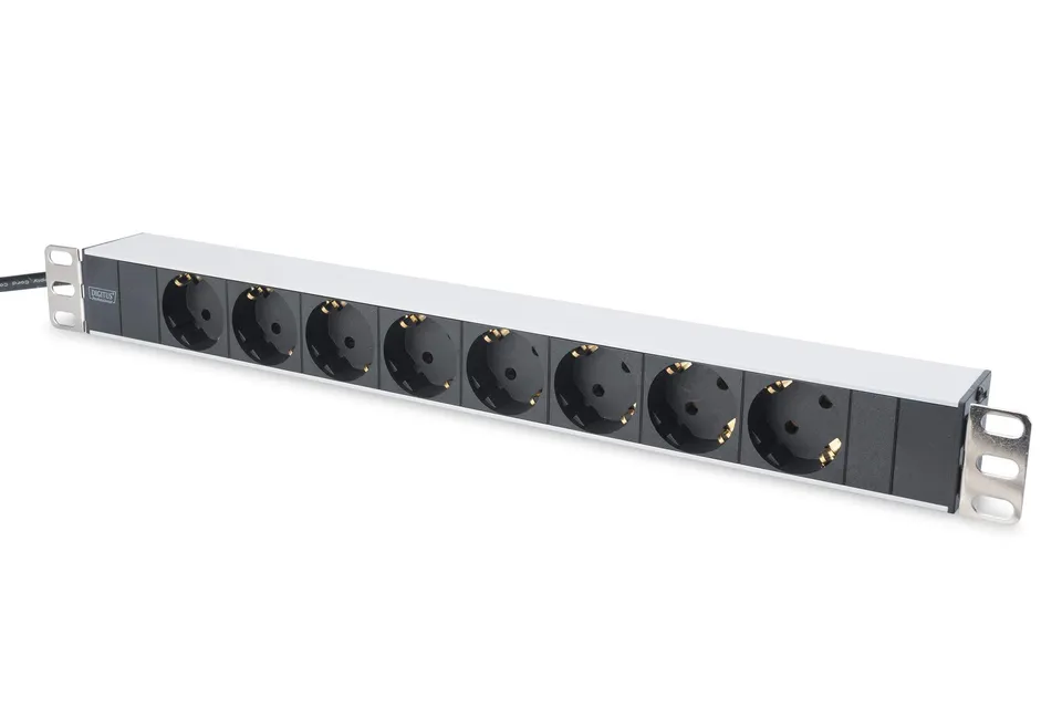 digitus-unique-steckdosenleiste-19-zoll-8-fach-1he-aluminium image 1