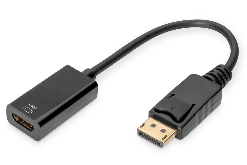 digitus-unique-displayport-adapter-hdmi-4k-0-2m-schwarz image 1