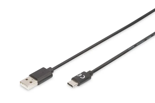 digitus-usb-2-0-anschlusskabel-usb-a-auf-usb-c-1-8-m-480-mbit-s-verbindungskabel image 1