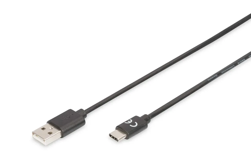 digitus-usb-2-0-anschlusskabel-usb-a-auf-usb-c-1-8-m-480-mbit-s-verbindungskabel image 1