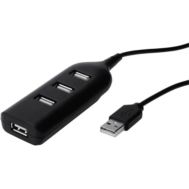 digitus-usb-hub-4-ports-usb-2-0-480-mbit-s-schwarz image 1