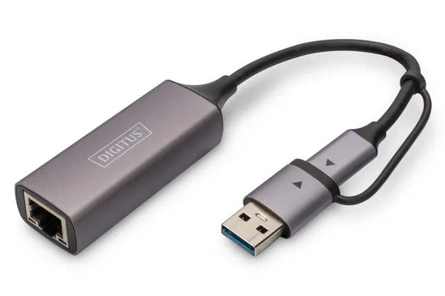 digitus-usb-netzwerkadapter-2-5-gbit-rj45-usb-3-1-grau image 1