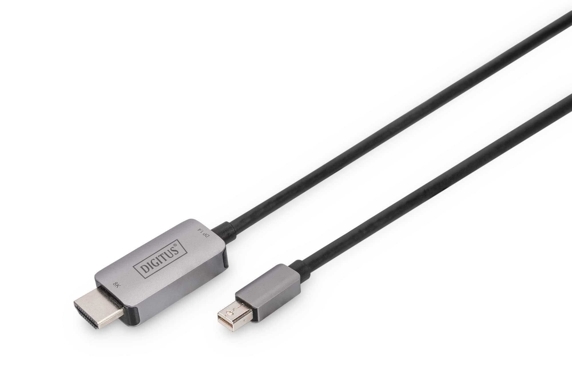digitus-mini-displayport-zu-hdmi-adapterkabel-8k-60hz-1m-vergoldet-schwarz image 1