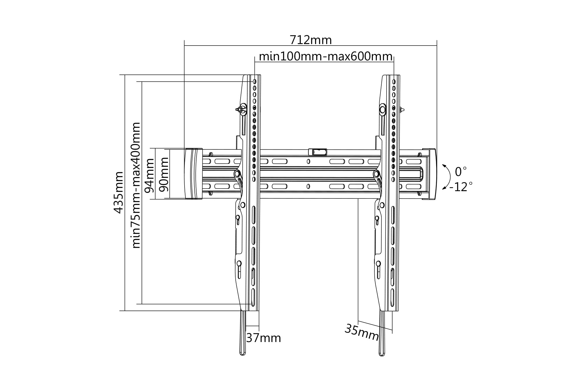 digitus-tv-wandhalterung-f-r-47-70-zoll-40-kg-vesa-200x200-bis-640x400-neigbar image 2