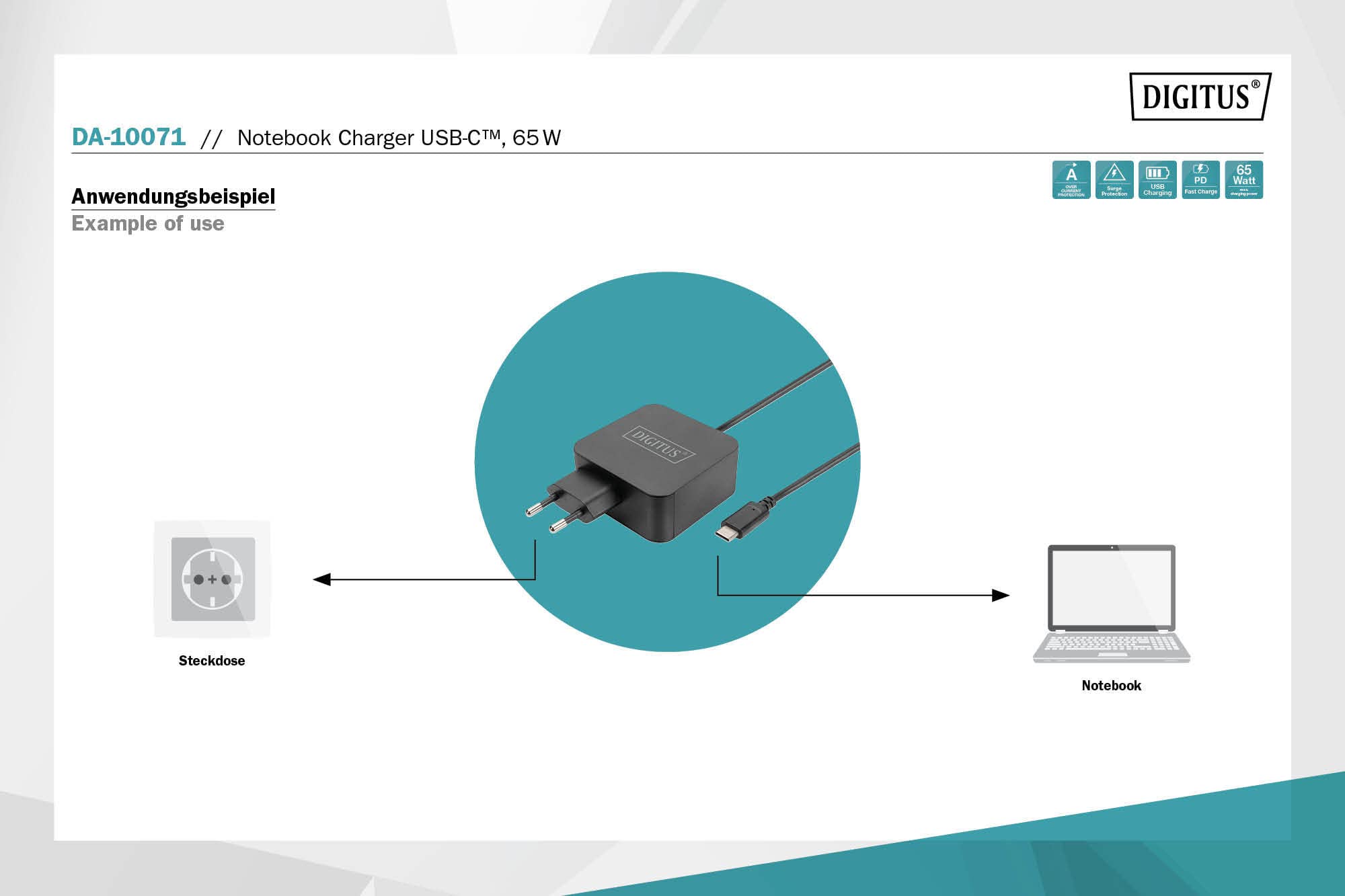 digitus-unique-65w-usb-c-notebook-ladeger-t-power-delivery-3-0-mit-1x-usb-c-port image 4