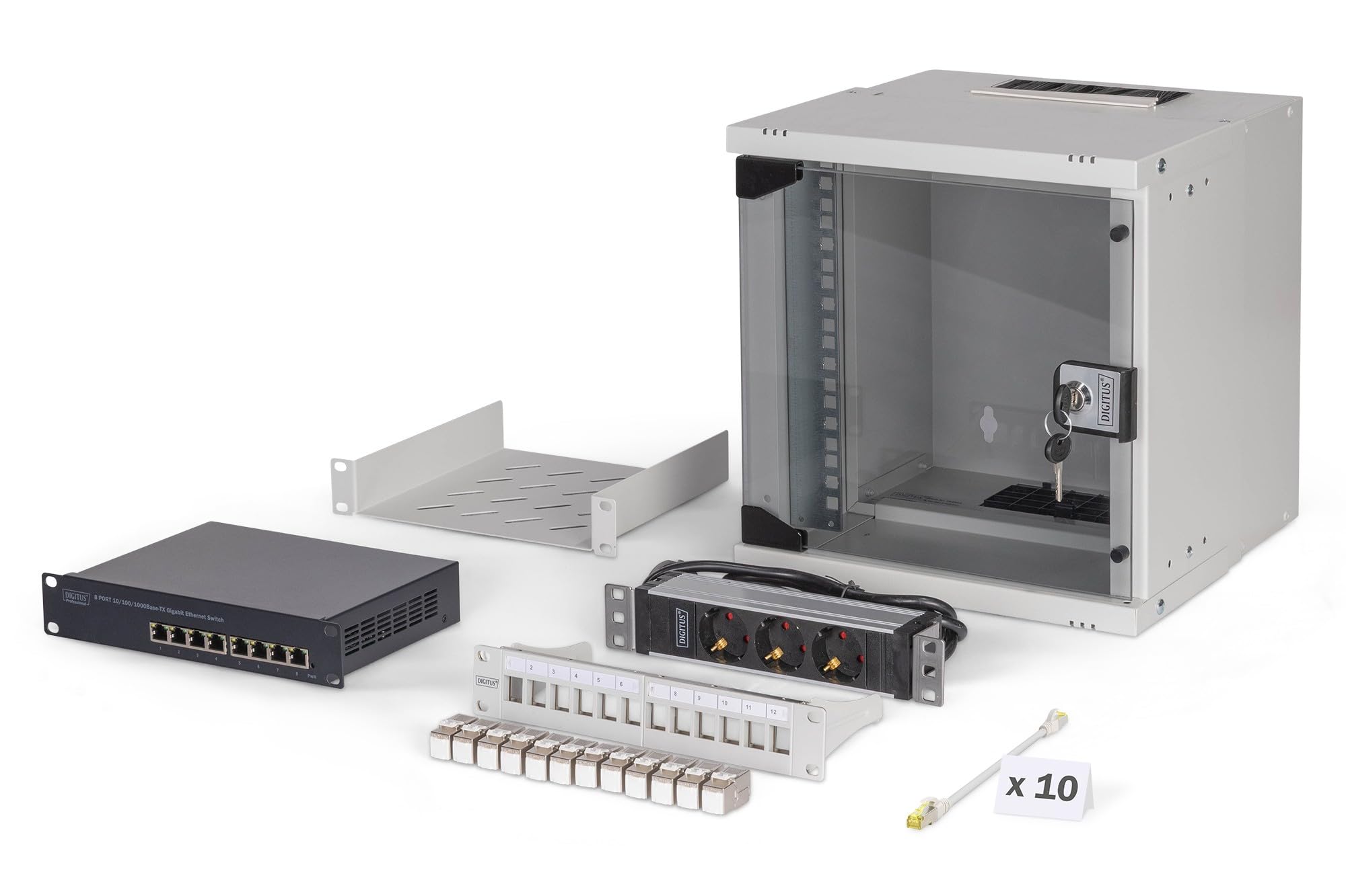 digitus-soho-10-zoll-netzwerk-set-9he-schwarz-mit-switch image 7