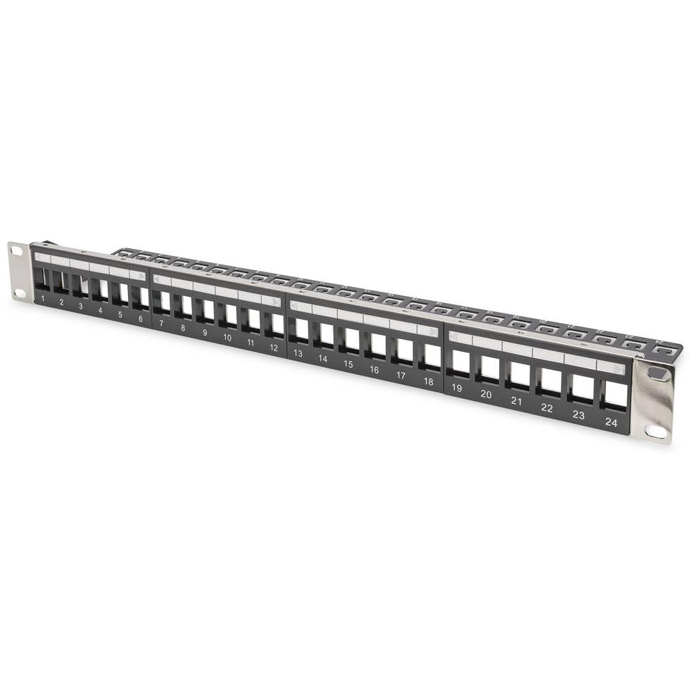 digitus-unique-patchpanel-modular-24-port-1he-schwarz-geschirmt image 1