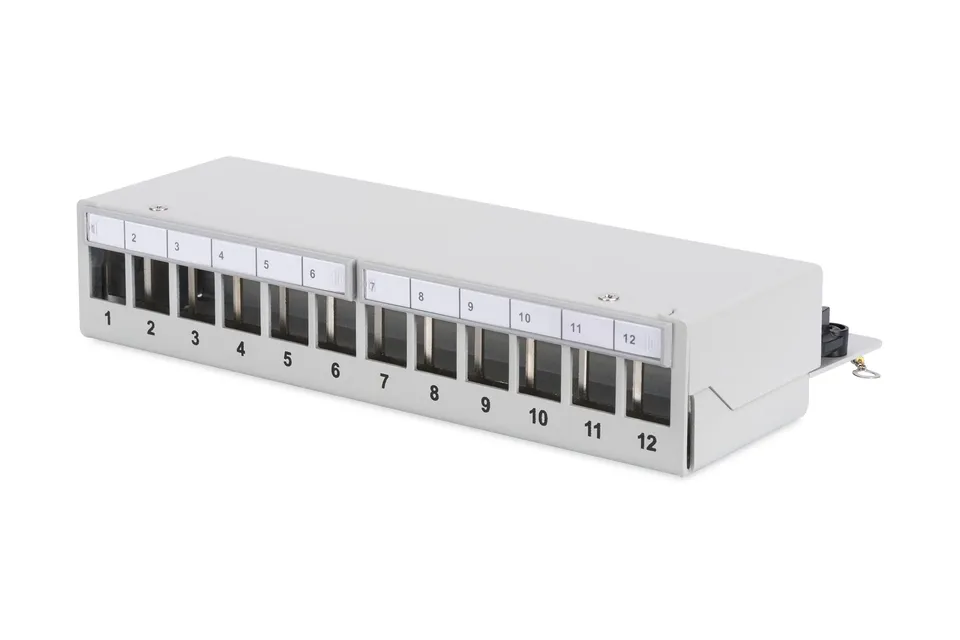 digitus-professional-patch-panel-12-port-grau-geschirmt image 1