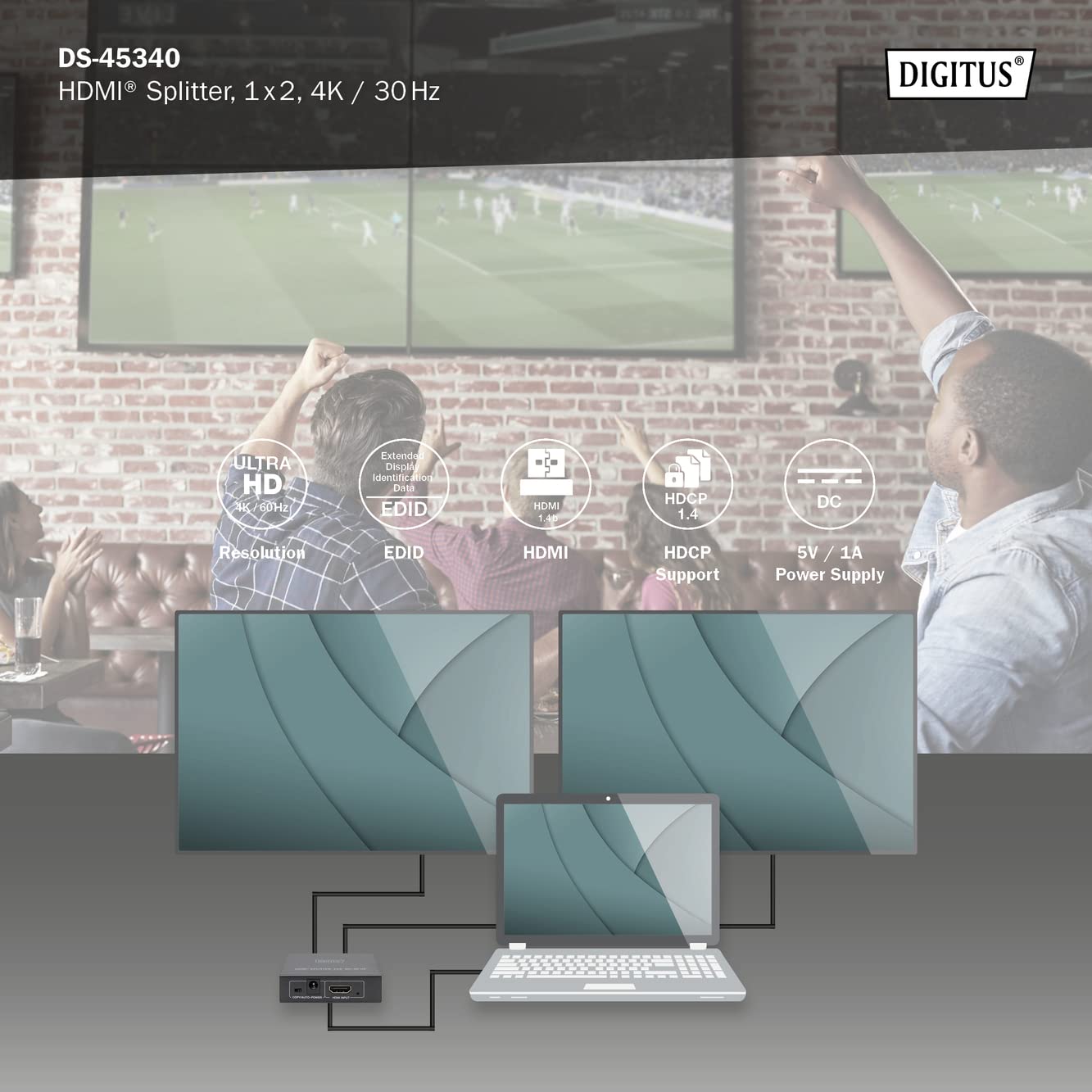 digitus-unique-ds-45340-hdmi-splitter-1x2-4k-30hz image 5