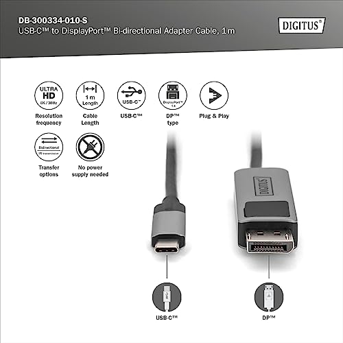 digitus-usb-c-zu-displayport-adapterkabel-1-m-8k-schwarz image 8