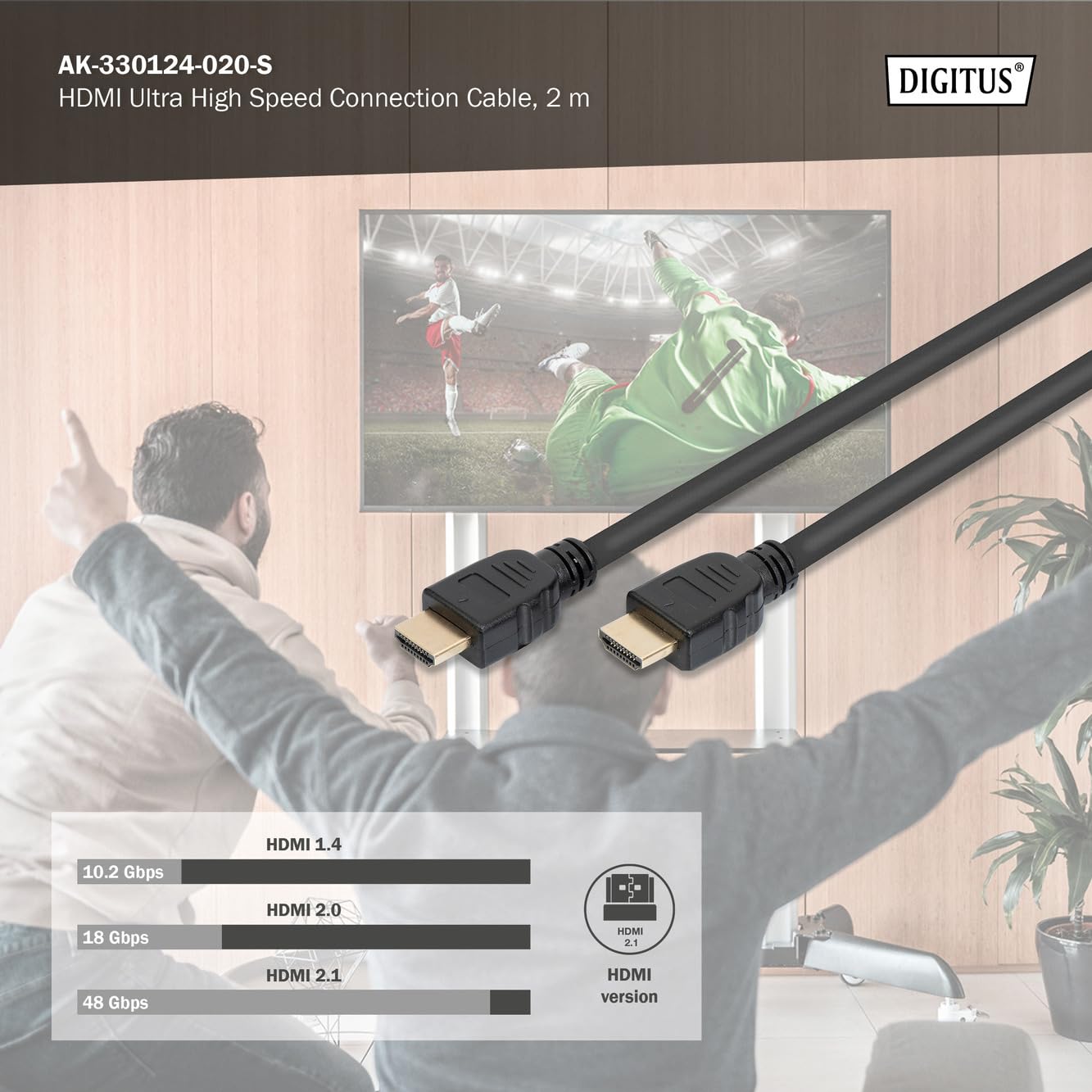 digitus-unique-hdmi-kabel-2m-8k-60hz-hdmi-2-1-hdr-arc image 2
