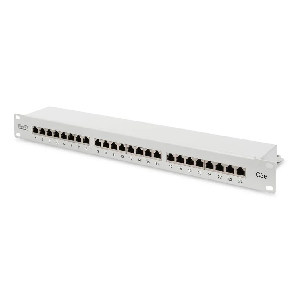 digitus-24-port-cat-5e-patchpanel-19-zoll-geschirmt-grau image 1