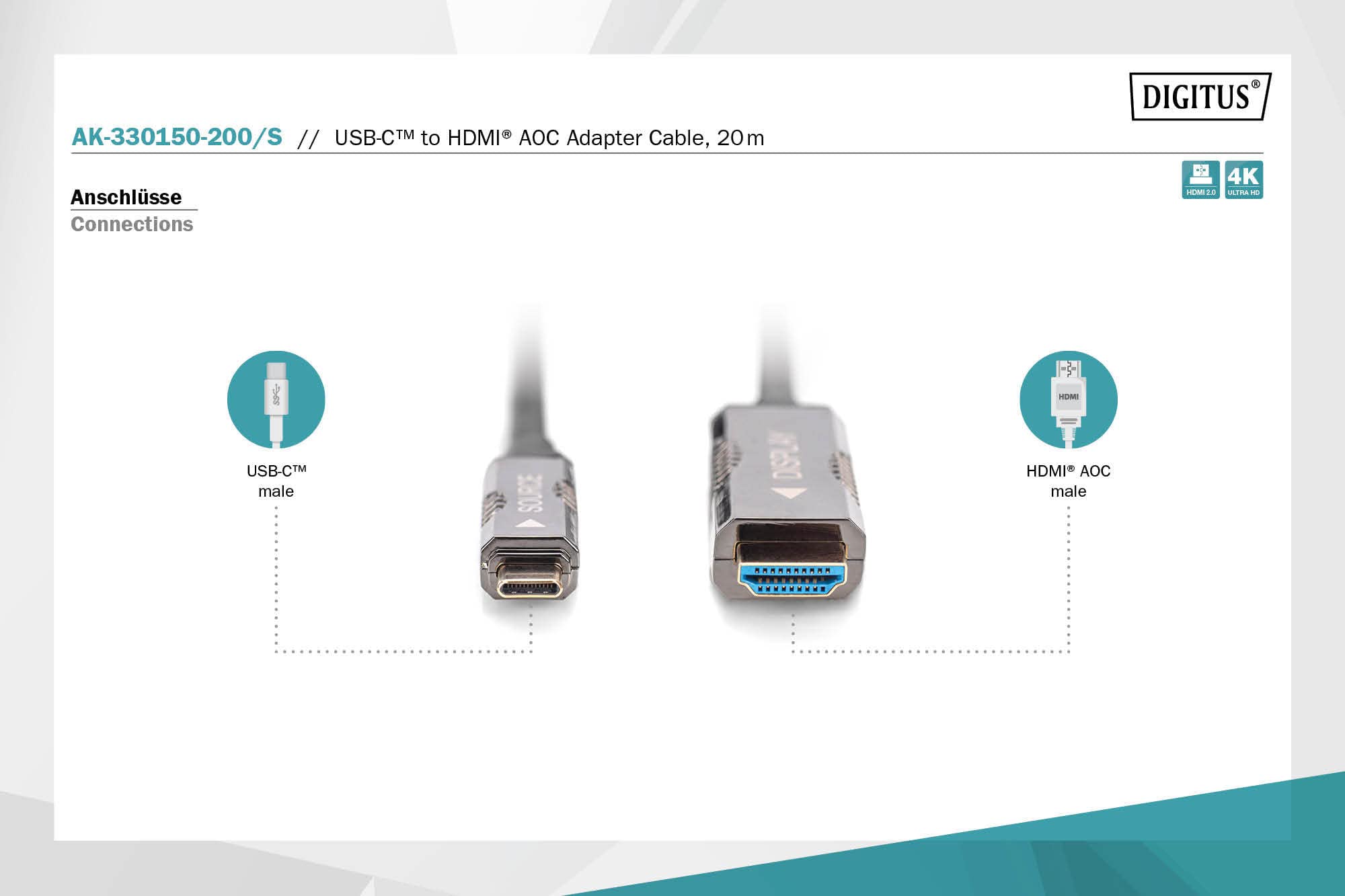 digitus-unique-usb-c-hdmi-adapterkabel-20m-4k-60hz image 2