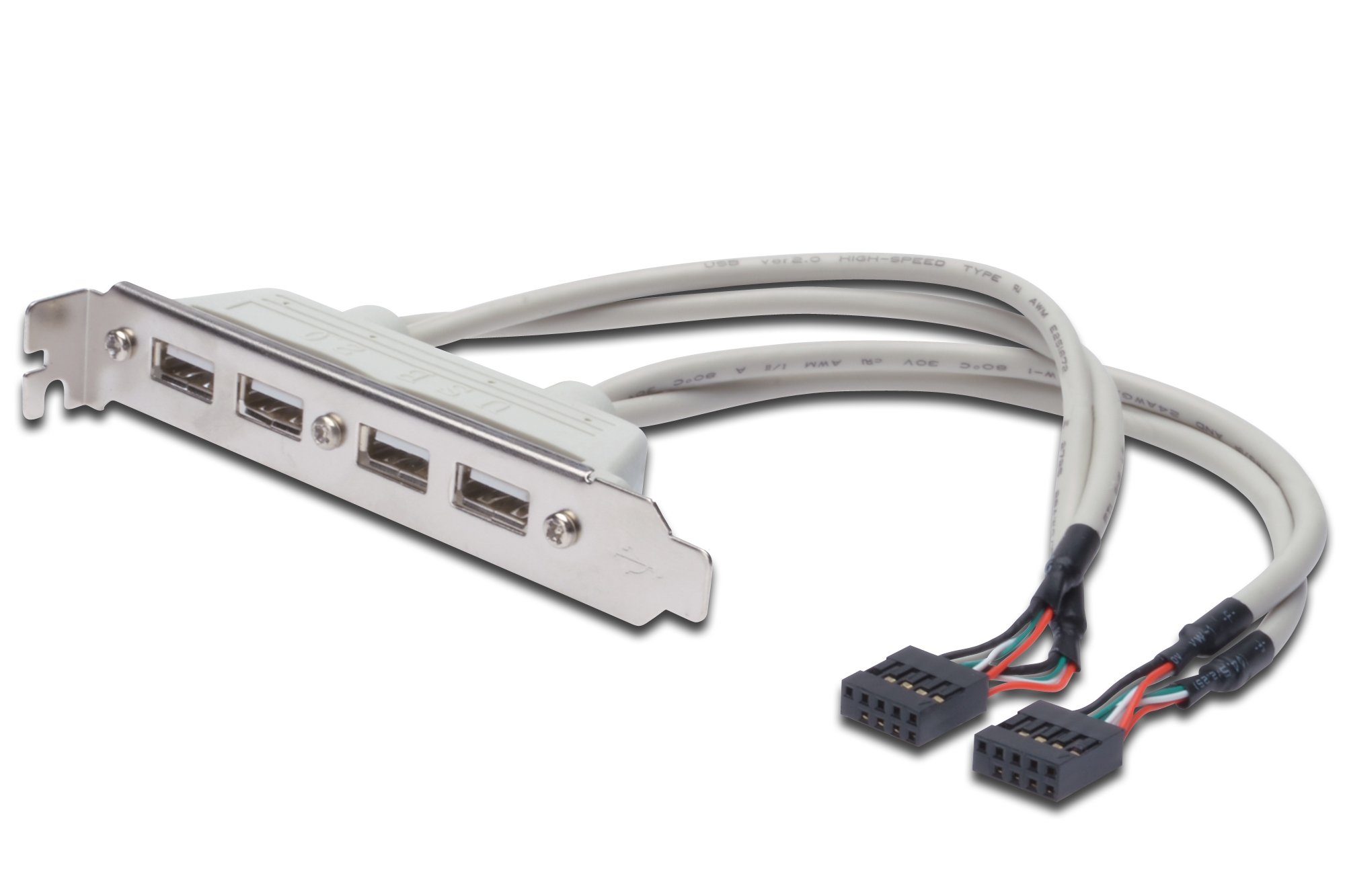 digitus-unique-usb-2-0-slotblech-4-port-beige-0-25-m image 1