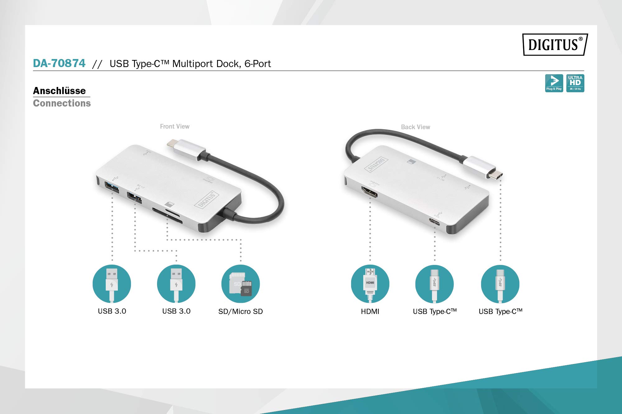 digitus-unique-usb-c-docking-station-6-ports-4k-hdmi image 4