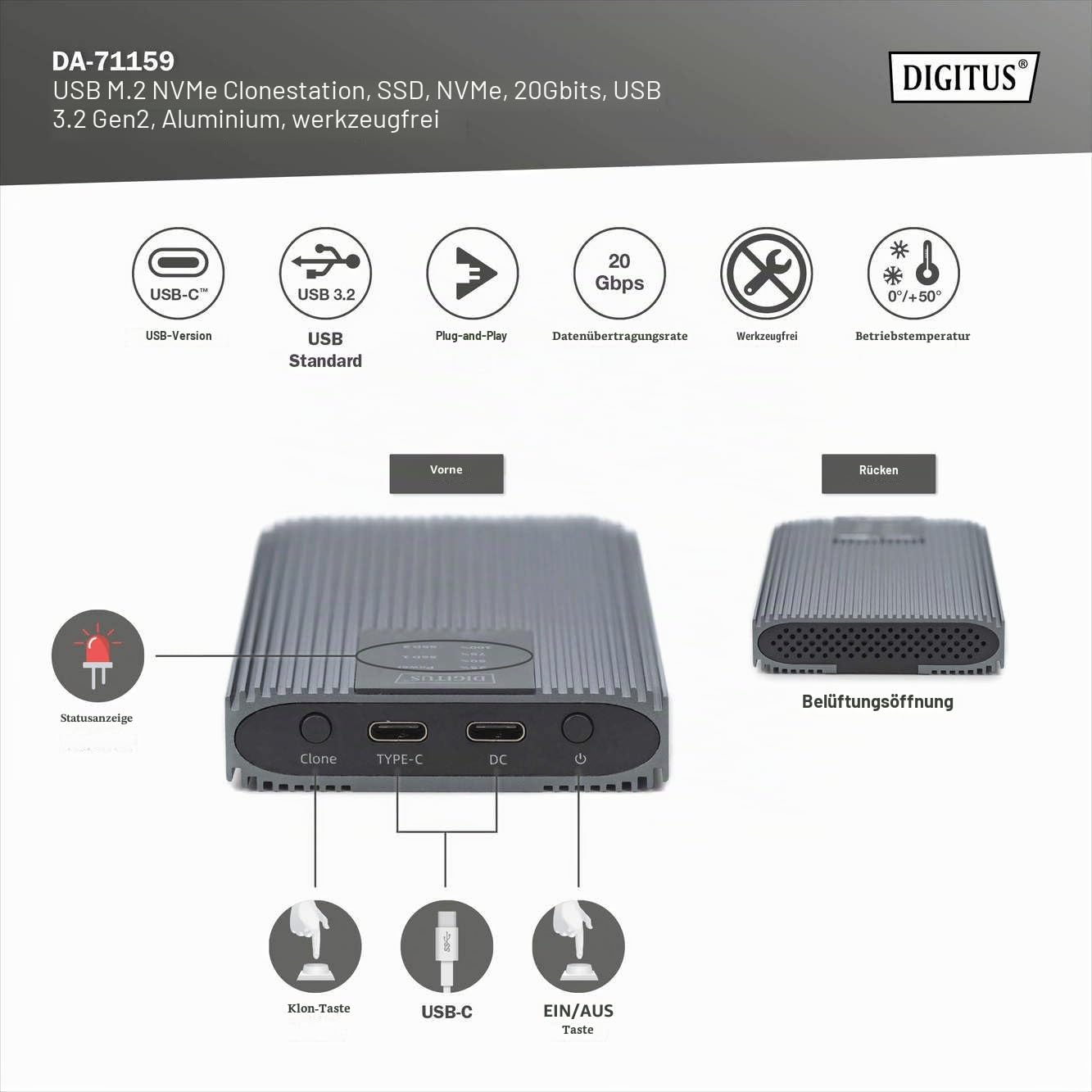digitus-unique-dn-71559-m-2-klonstation-usb-c-20-gbit-s-grau image 2