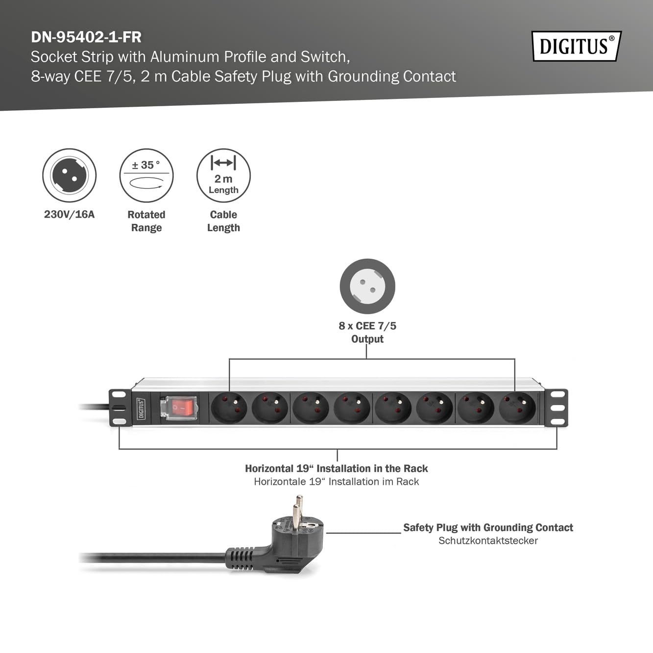 digitus-19-zoll-steckdosenleiste-pdu-8x-cee-7-5-mit-schutzschalter-1he image 2