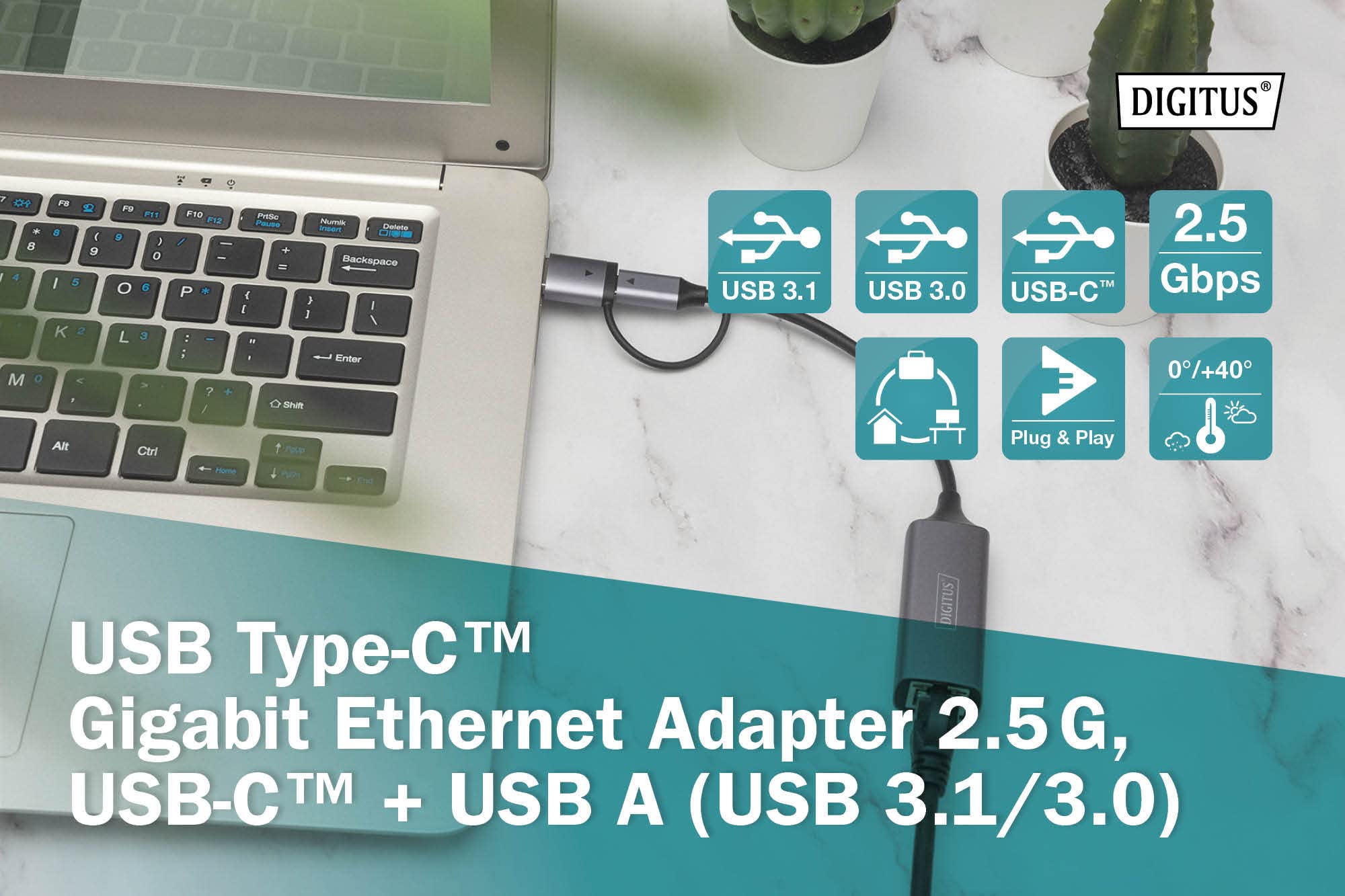 digitus-usb-netzwerkadapter-2-5-gbit-rj45-usb-3-1-grau image 5
