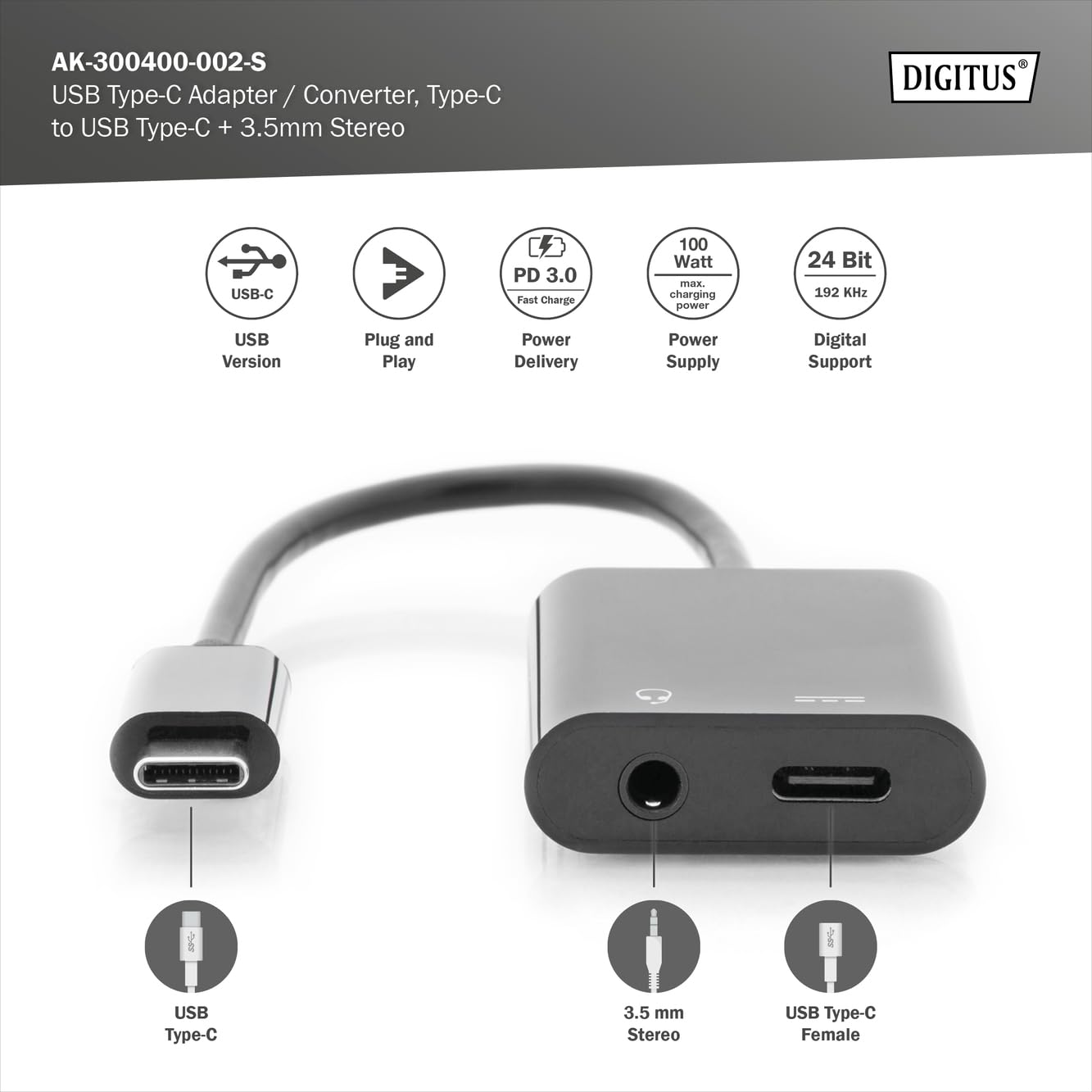 digitus-unique-usb-c-auf-3-5-mm-adapter-0-2-m-100-w image 2