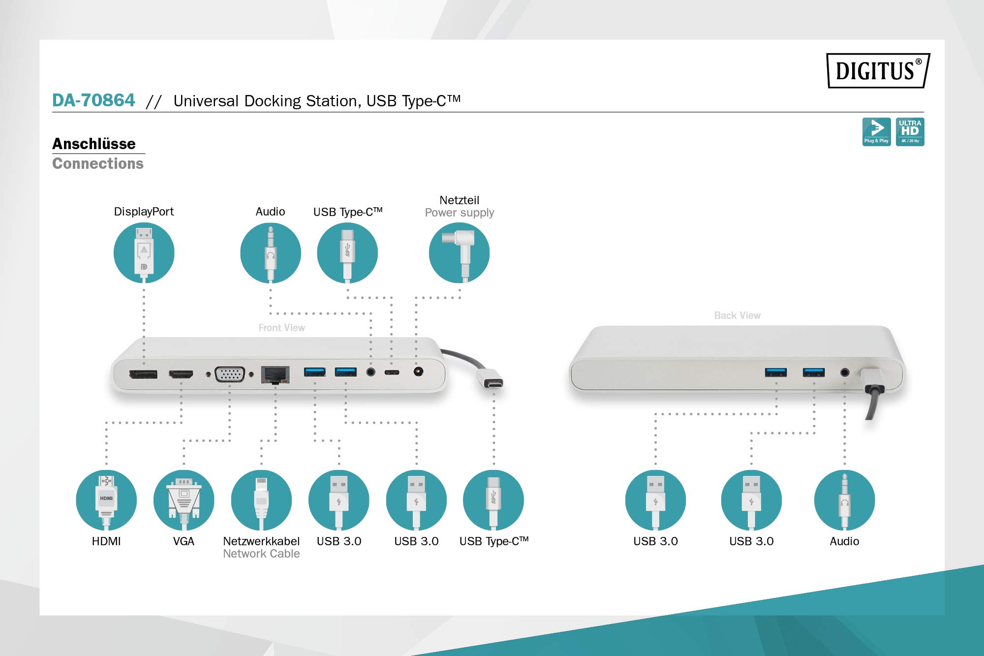 digitus-usb-c-dockingstation-12-port-4k-hdmi-dp-vga image 8
