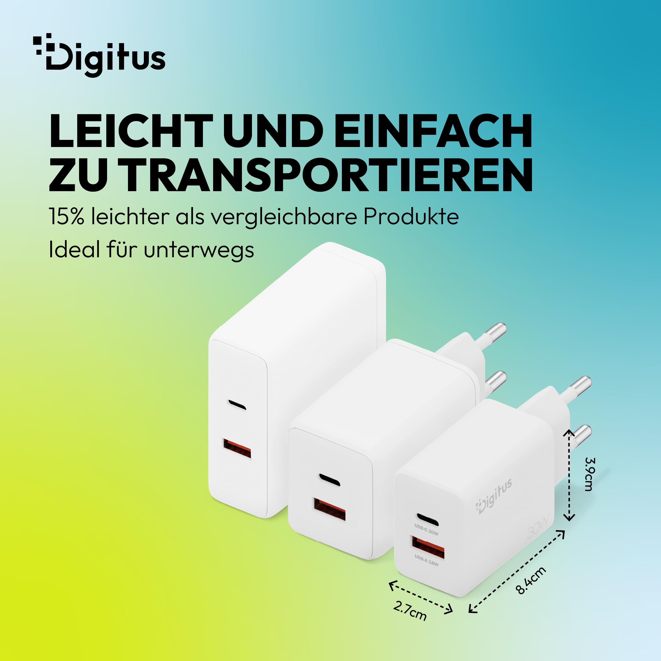digitus-usb-c-ladeger-t-gan-ii-30w-1x-usb-c-1x-typ-a-2-ports image 4