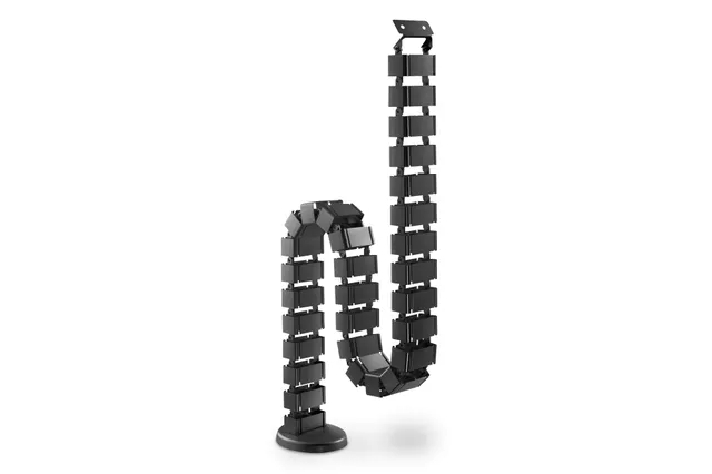 digitus-vertikale-kabel-f-hrung-flexibles-schreibtisch-kabelmanagement-schwarz image 1