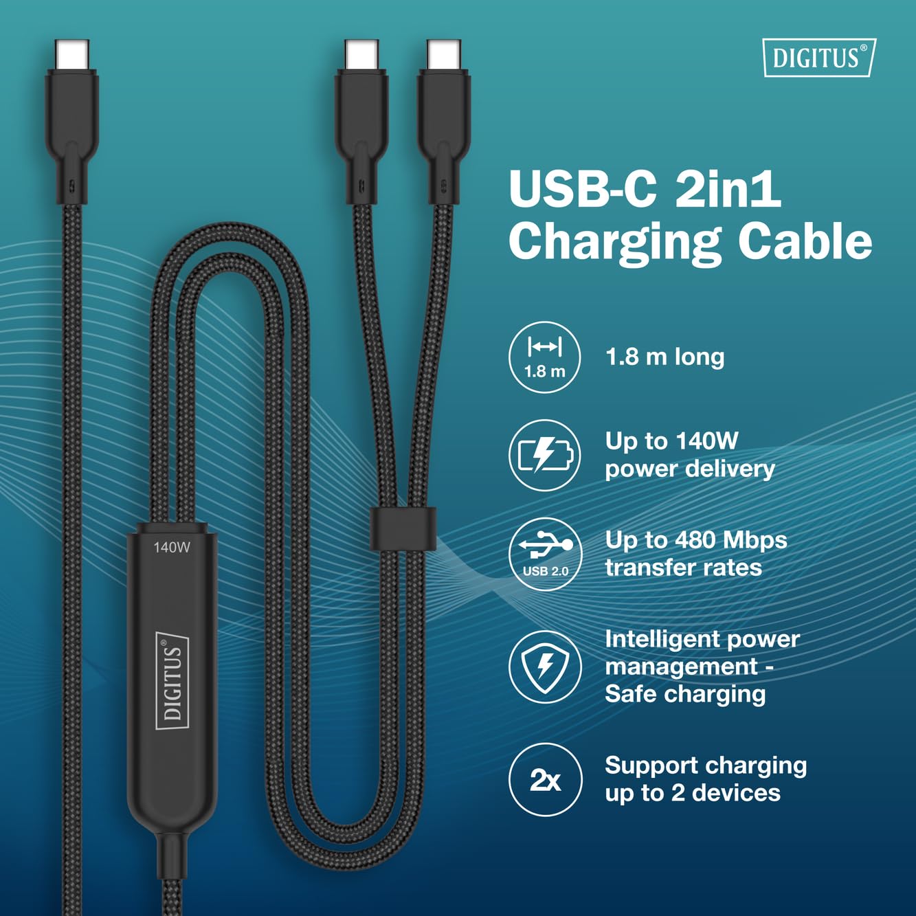 digitus-unique-2-in-1-usb-c-kabel-140w-1-8-m-schwarz image 2