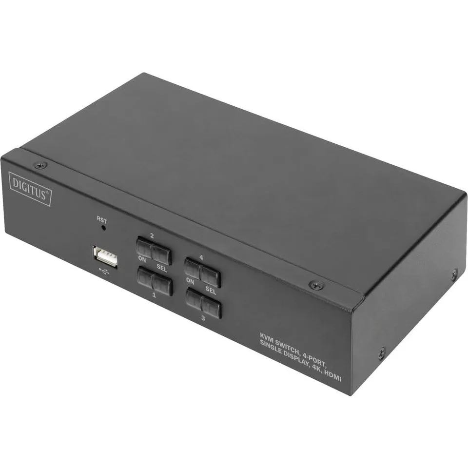 digitus-kvm-switch-hdmi-4-port-single-display-4-pc-1-monitor-hot-key-4k-30hz-sch image 1