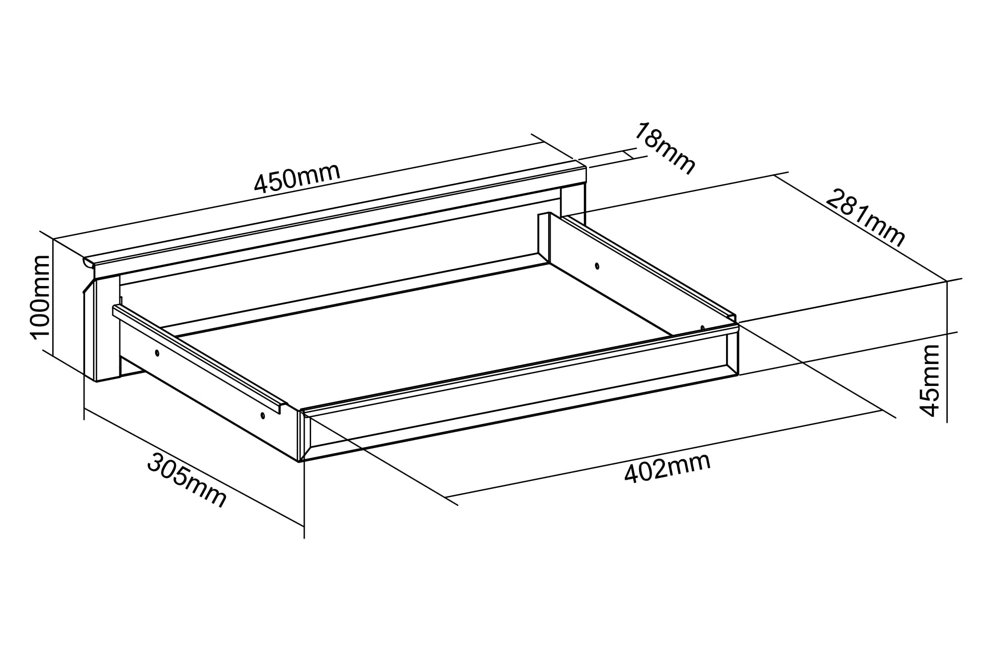 digitus-unique-unterbau-schublade-ausziehbar-stahl-5-kg image 2