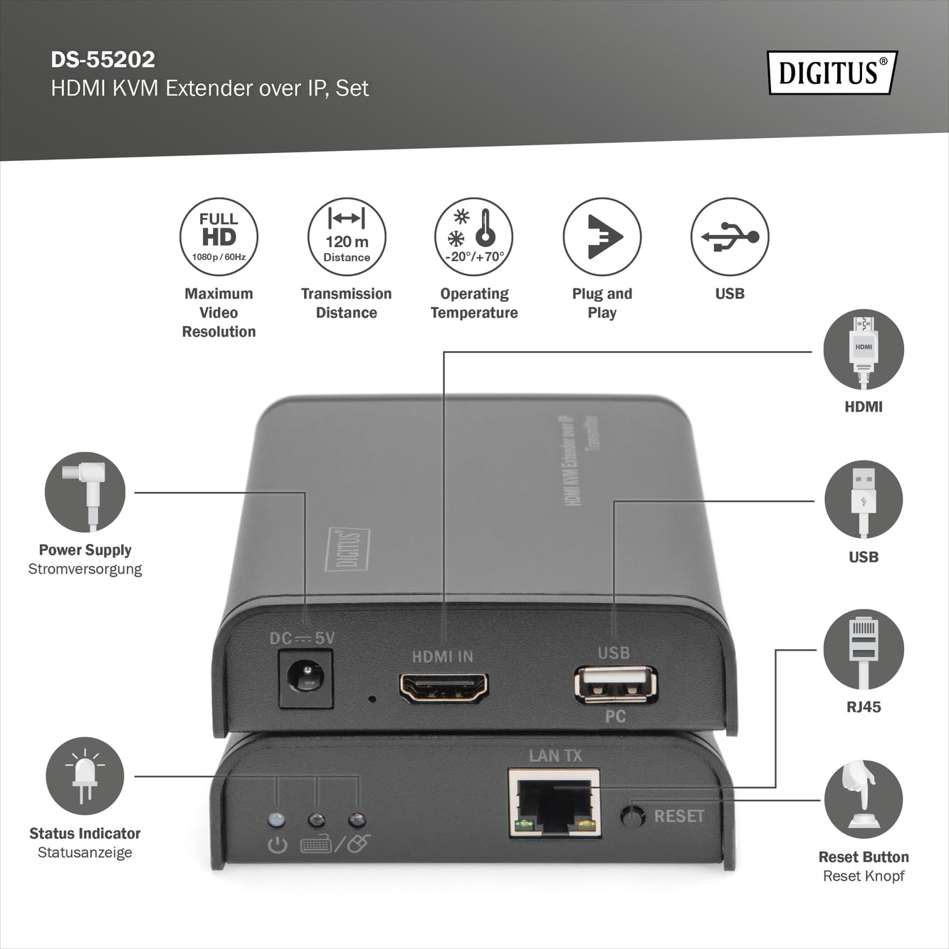 digitus-unique-hdmi-kvm-extender-full-hd-1080p-60-hz-bis-120-m-ber-lan-kabel image 3